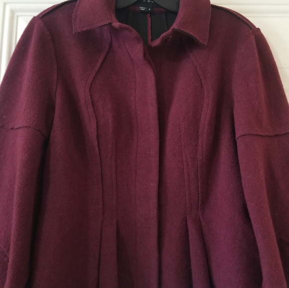 Adria Moss Button Down Wool Blend Shirt Size 4 - Picture 8 of 11